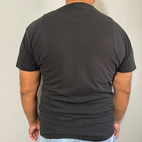 Vtg Looney Tunes Tasmanian Devil Men Black Crew Neck T-Shirt Size L 100% Cotton - Picture 9 of 11